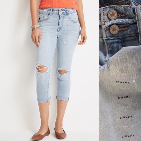 KanCan NWT High Rise Ripped Capri Jeans 27 4 - Picture 1 of 9